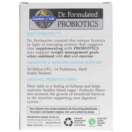 Dr. Formulated Probiotics Fitbiotic, 20 Packets, GOL