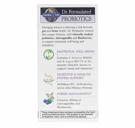 Dr. Formulated Probiotics Mood +, 60 Veg Capsules, GOL