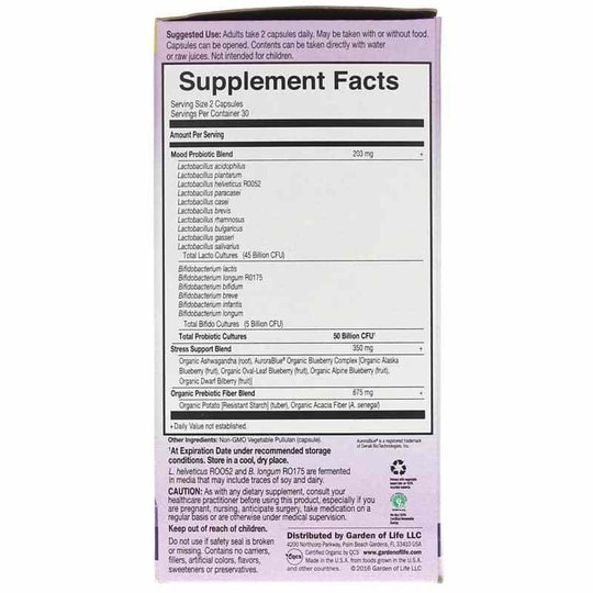 Dr. Formulated Probiotics Mood + Shelf-Stable, 60 Veg C, GOL