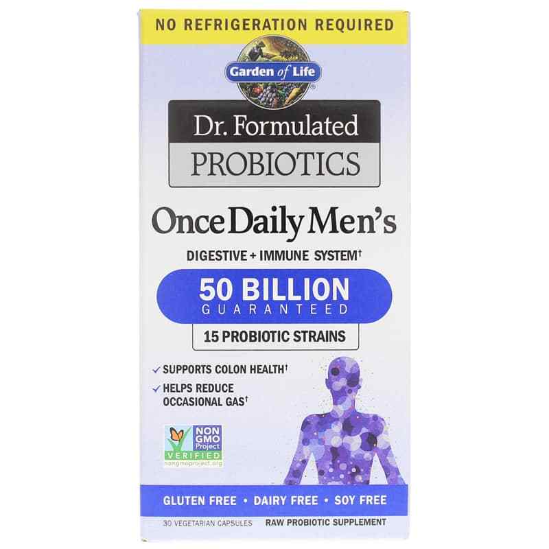Dr Formulated Probiotics Once Daily Men S Shelf Stable Garden Of