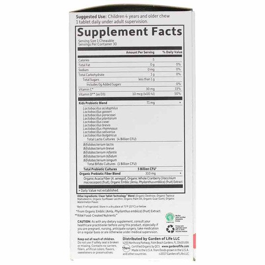 Dr. Formulated Probiotics Organic Kids +, GOL