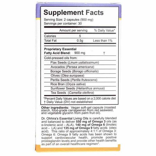 Dr. Ohhira's Essential Living Oils, 60 Capsules, ESF
