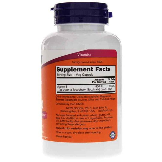 Dry E-400 Vegetarian, 100 Veg Capsules, NOW