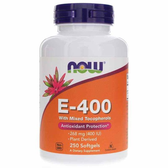 E400 Natural with Mixed Tocopherols, NOW Foods
