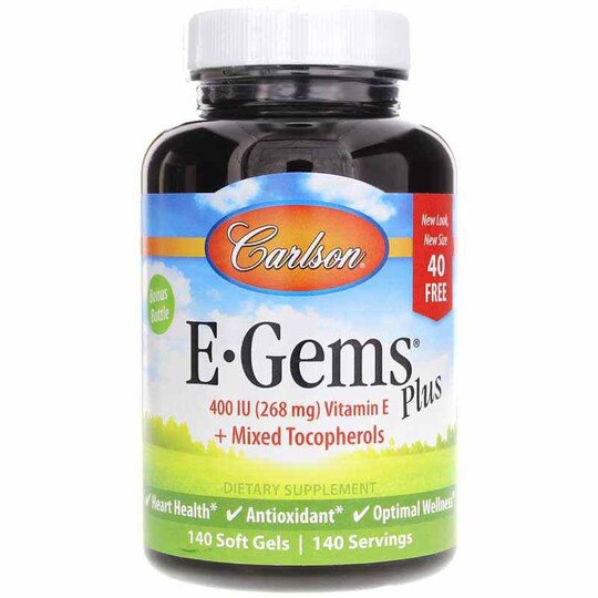 E-Gems Plus 400 IU Natural Vitamin E Bonus Pack, 140 Softgels, CL