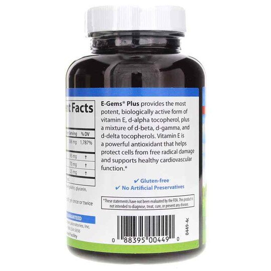 E-Gems Plus 400 IU Natural Vitamin E Bonus Pack, 140 Softgels, CL