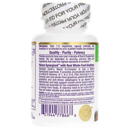 Earth's Blend B-Complex, 60 Veg Capsules, PHE