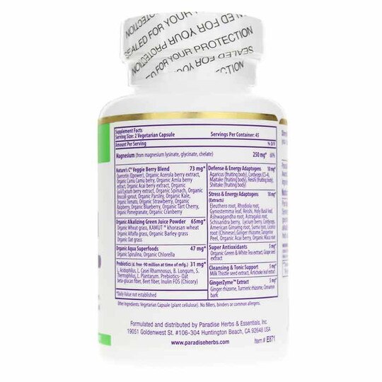 Earth's Blend Magnesium, 90 Veg Capsules, PHE