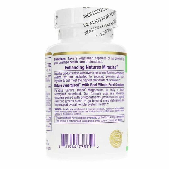 Earth's Blend Magnesium, 90 Veg Capsules, PHE