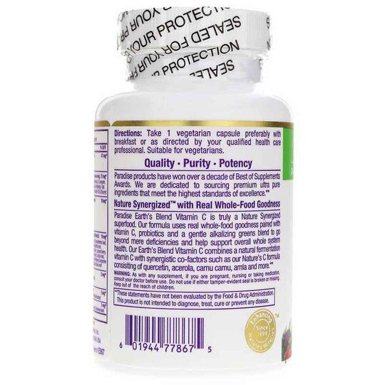 Earth's Blend Vitamin C, 90 Veg Capsules, PHE