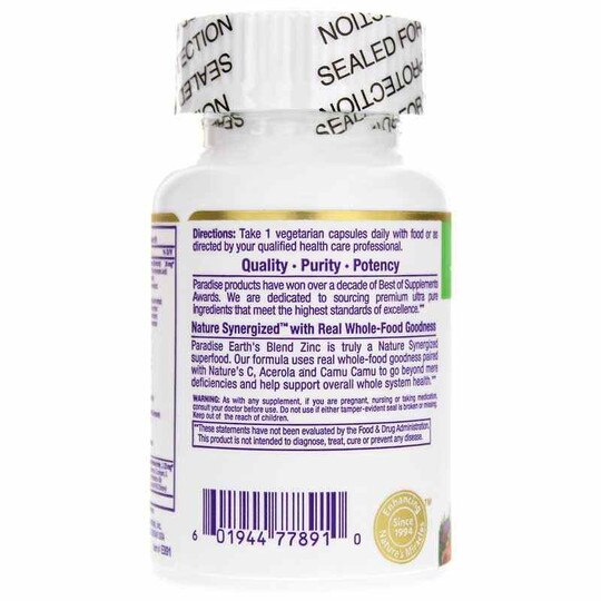 Earth's Blend Zinc Picolinate, 90 Veg Capsules, PHE