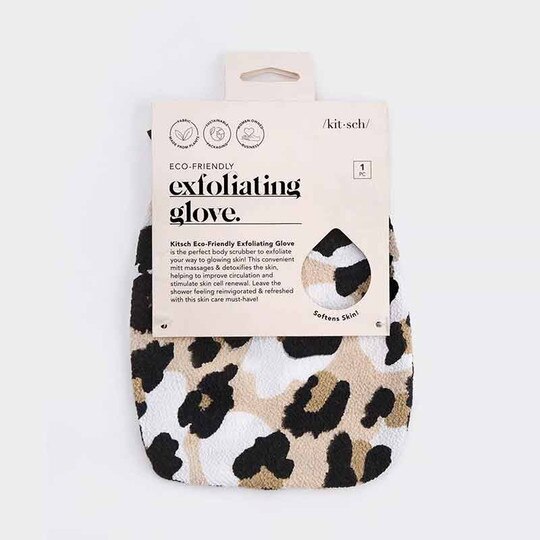 Eco-Friendly Exfoliating Glove - Leopard, 1 Piece, KT