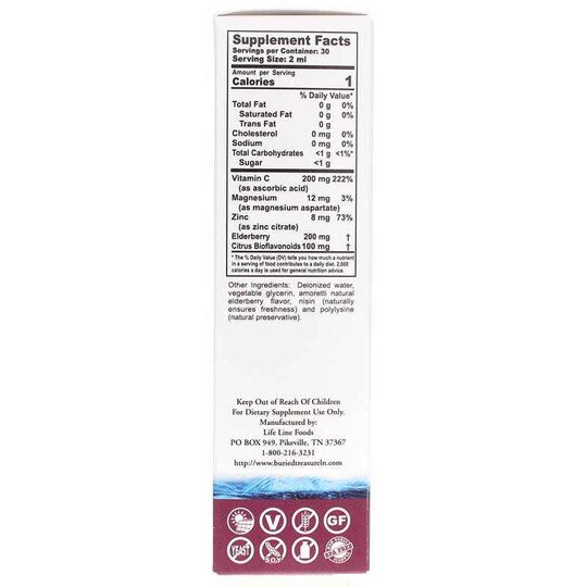 ECZ Elderberry Vitamin C Zinc, 2 Oz, BTN