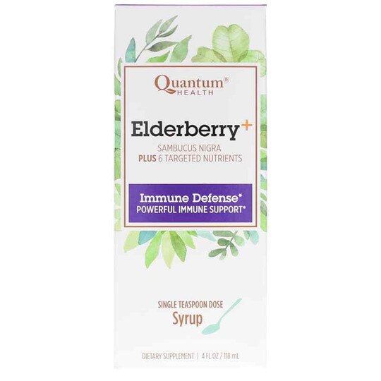 Elderberry+ Immune Defense Syrup, 4 Oz, QHT
