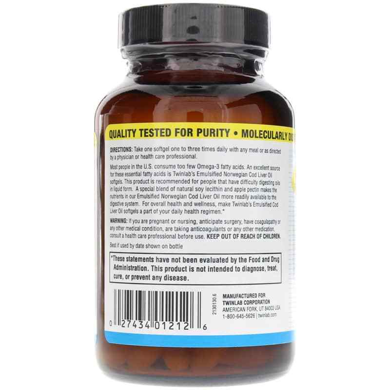 Emulsified Norwegian Cod Liver Oil, Twinlab