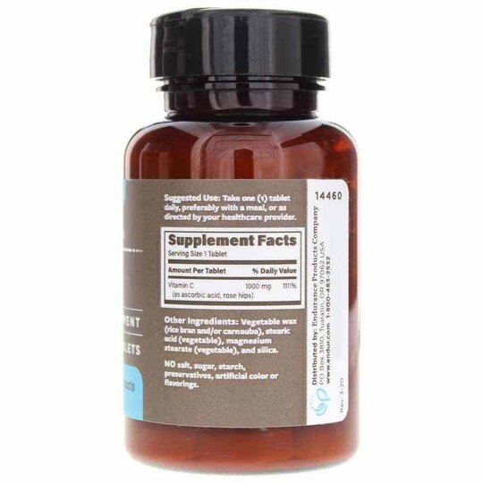 ENDUR-C Vitamin C with Rose Hips 1000 Mg, 60 Tablets, END