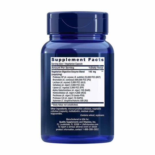 Enhanced Super Digestive Enzymes, 60 Veg Capsules, LFE