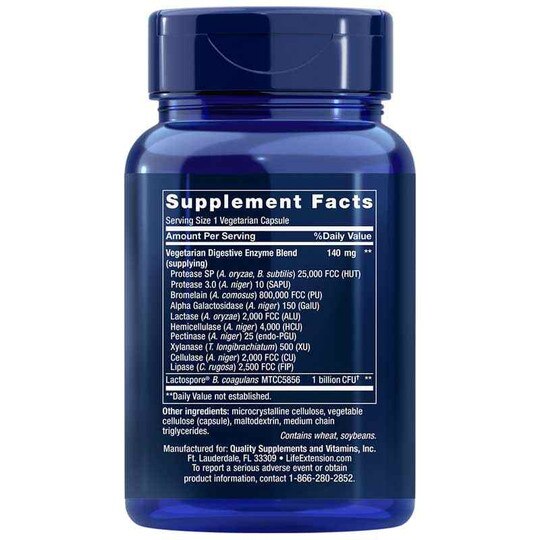 Enhanced Super Digestive Enzymes with Probiotics, 60 Ve, LFE