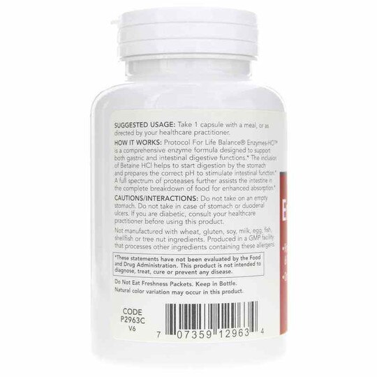 Enzymes-HCl, 120 Capsules, PFLB