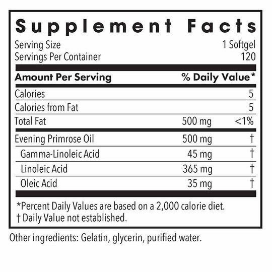 EPO Evening Primrose Oil, 120 Softgels, ARG