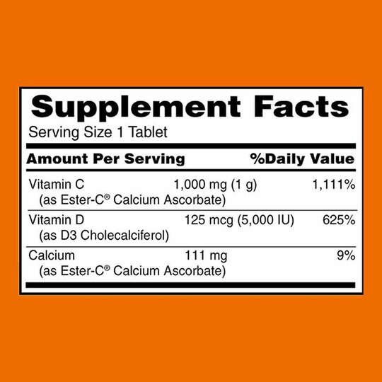 Ester-C with D3 Bone & Immune Complex, 60 Veg Tablets, AH