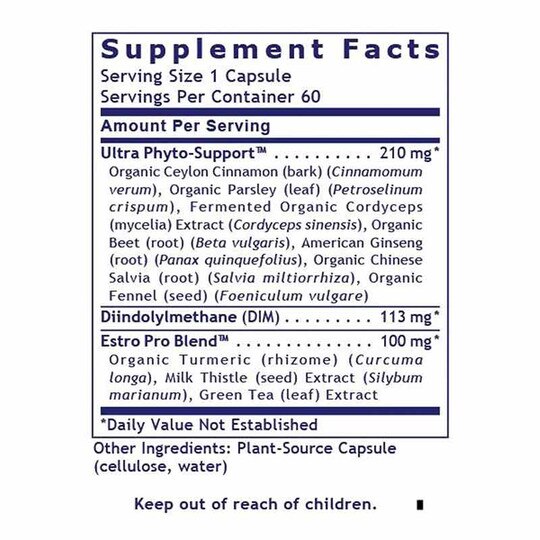 Estro Flavone Natural Estrogen Support, 60 Capsules, PRL