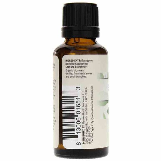 Eucalyptus Organic Essential Oil, 1 Oz, DRM