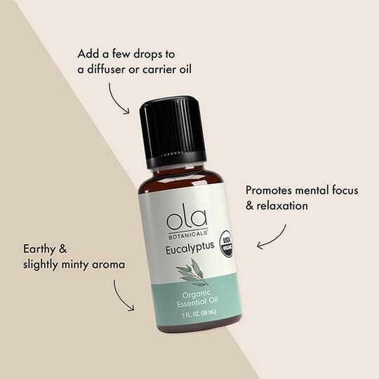 Eucalyptus Organic Essential Oil, 1 Oz, DRM
