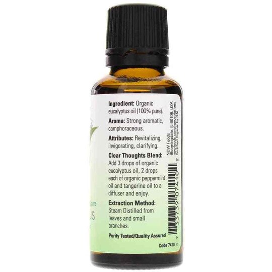 Eucalyptus Organic Essential Oil, 1 Oz, NOW