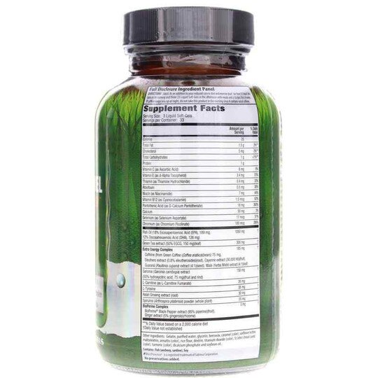 Extra Energy Thermo-Fuel Max Fat Burner, 100 Liquid Softgels, IRN
