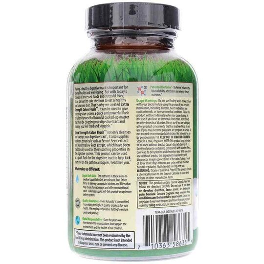 Extra Strength Colon Flush, 60 Liquid Softgels, IRN