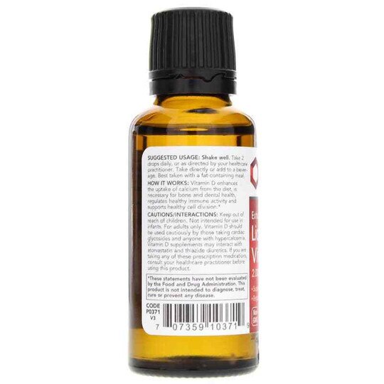 Extra Strength Liquid Vitamin D3 2,000 IU, 1 Oz, PFLB