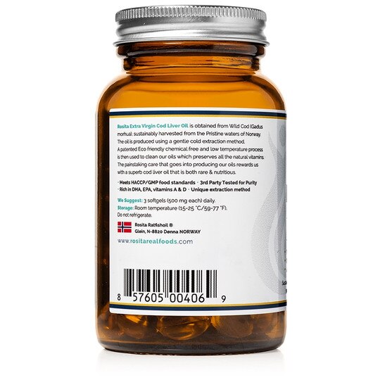 Extra Virgin Cod Liver Oil Softgels, 90 Softgels, RST