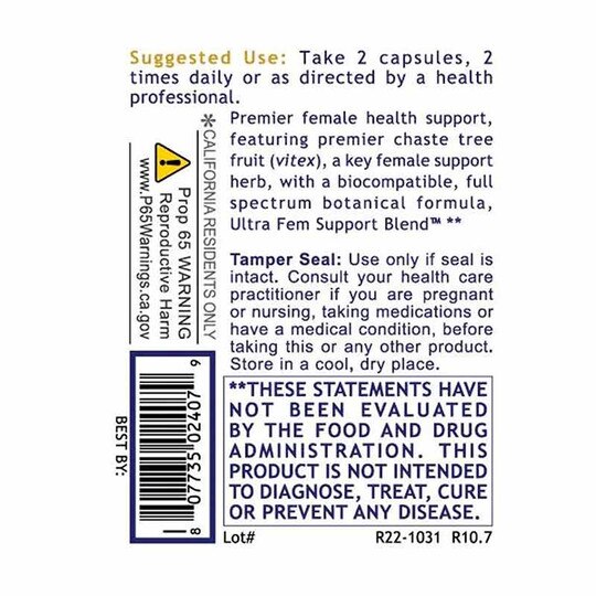 Fem Balance-FX Female Support, 60 Veg Capsules, PRL