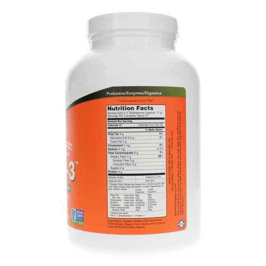 Fiber-3 Organic, 16 Oz, NOW