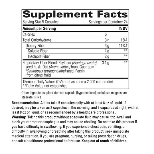 Fiber Formula, 120 Veg Capsules, INT