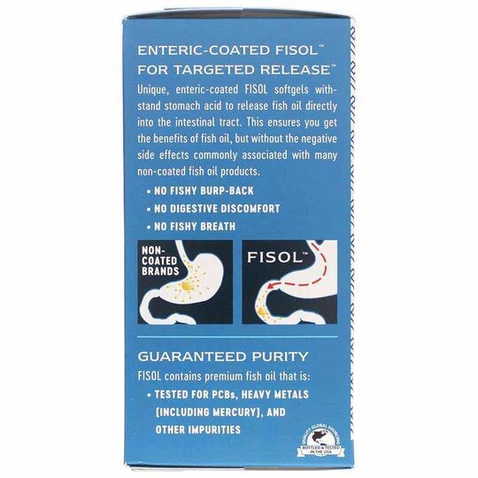 Fisol Enteric-Coated Fish Oil, 180 Softgels, NWA