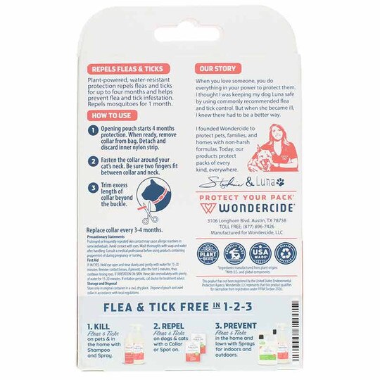 Flea & Tick Collar for Cats, WND