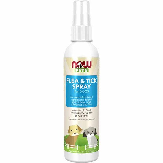 Flea & Tick Spray for Dogs, 8 Oz, NOW
