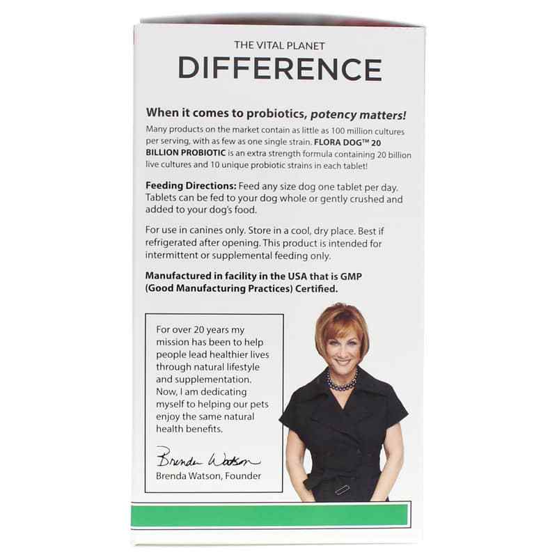 Flora Dog Probiotic 20 Billion CFU Chewable Tablets, Vital