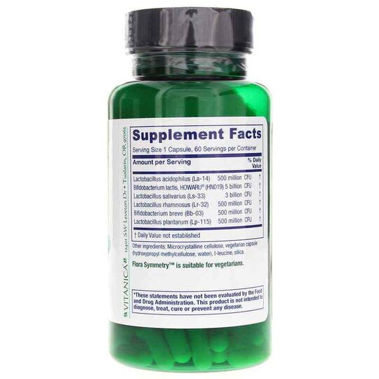 Flora Symmetry Pro, 60 Vegan Capsules, VTAP