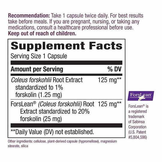 Forskohlii Standardized, 60 Veg Capsules, NWA