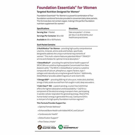 Foundation Essentials for Women, 30 Packets, NUM