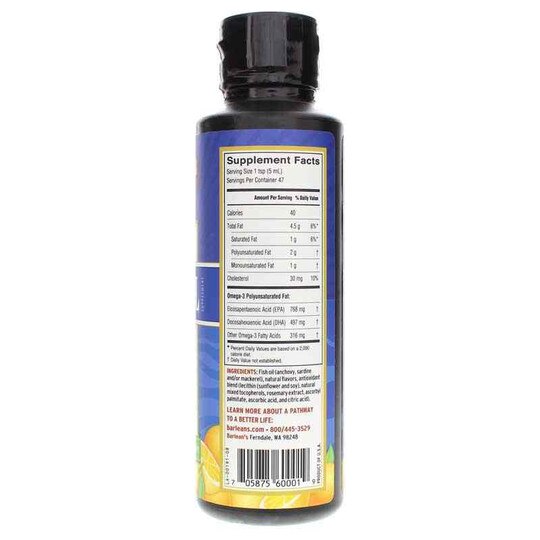 Fresh Catch Fish Oil Liquid Orange Flavor, 8 Oz, BOO