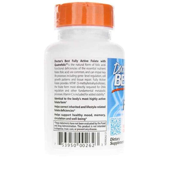 Fully Active Folate 400 Mcg, 90 Veg Capsules, DRB