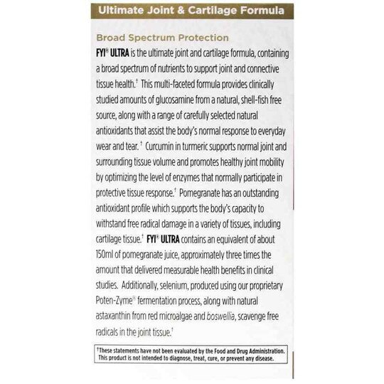 FYI Ultra Ultimate Joint & Cartilage Formula, 120 Veg C, GOL