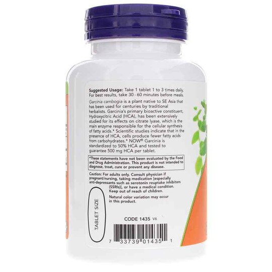 Garcinia 1000 Mg, 120 Tablets, NOW