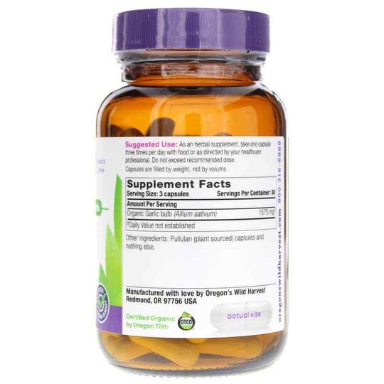 Garlic, 90 Vegan Capsules, OWH