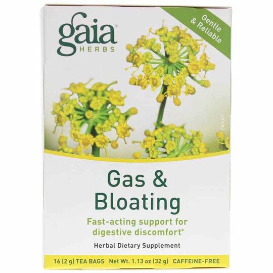 Gaia Tea For Gas And Bloating Gas & Bloating Herbal Tea, Gaia Herbs