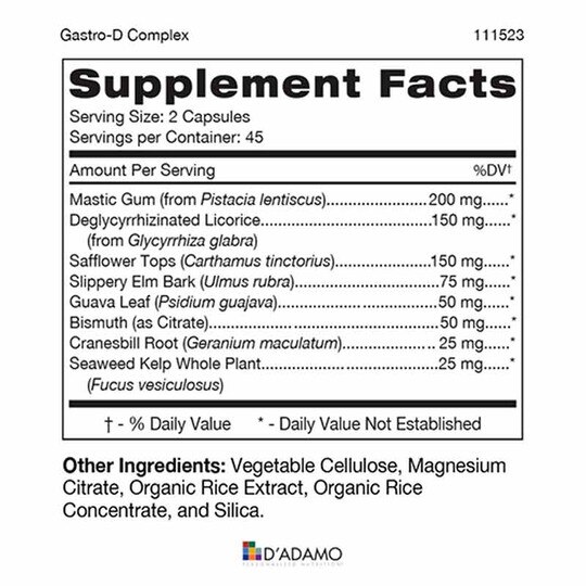 Gastro-D Complex, 90 Veg Capsules, DAPN